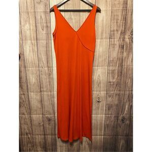 open lace back dress Vintage Victoria's Secret orange babydoll slip dress size: M  Angelic  Splash
